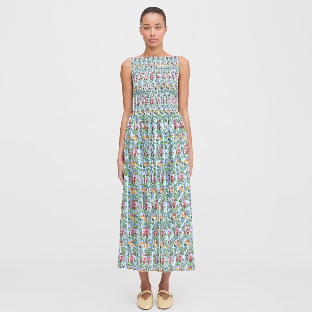 Hill House Home The Cosima Nap Dress - Geranium Stripe Size XS NWT